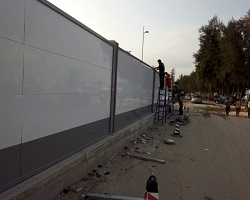 深圳旭東鋼結構A款圍擋，工地施工圍擋首選